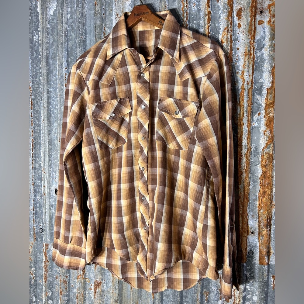 Vintage western pearl snap